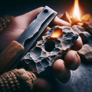 How To Make A Flint And Steel Fire Starter - survival