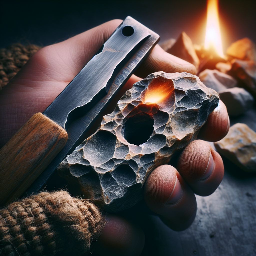 how to make a flint and steel fire starter 4